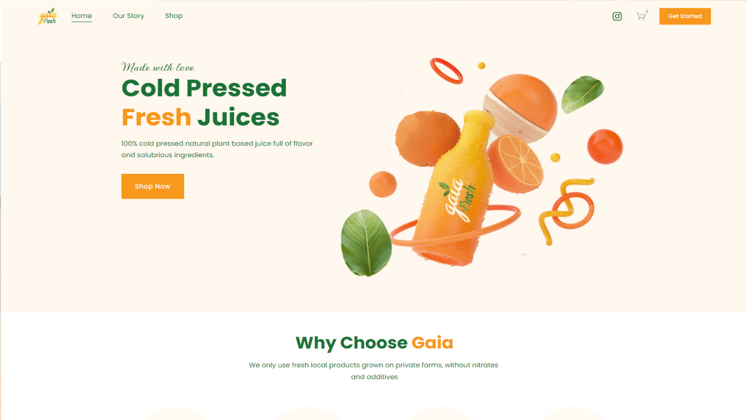 Gaia Fresh project preview